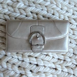 Coach Soho Gold & Brown Leather Wallet